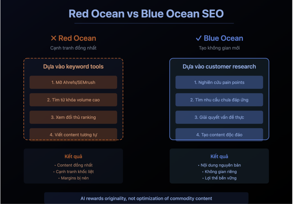 Blue Ocean SEO là gì? Xây dựng chiến lược Blue Ocean content như thế nào? 1 bai 3 content 1
