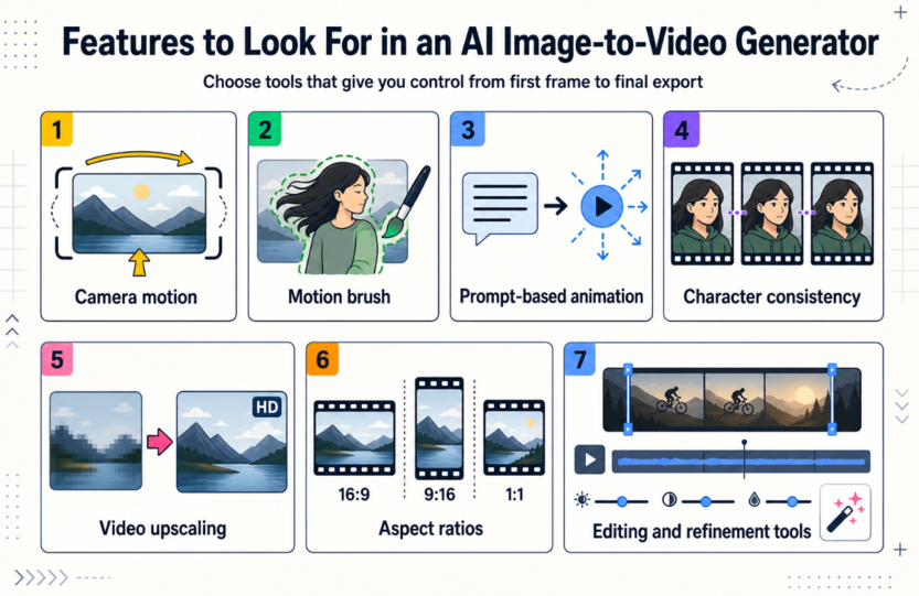 Top 10 công cụ AI chuyển hình ảnh thành video miễn phí tốt nhất năm 2026 3 tinh nang